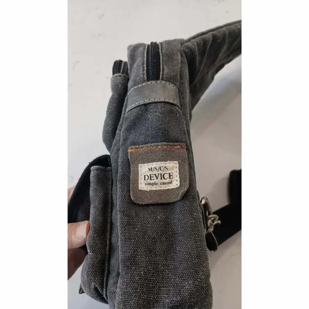 Device Haze rugged black body bag unique uneven fabric texture & compartments